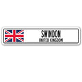 Swindon, United Kingdom Street Sign British Britons Brits Flag City Gift