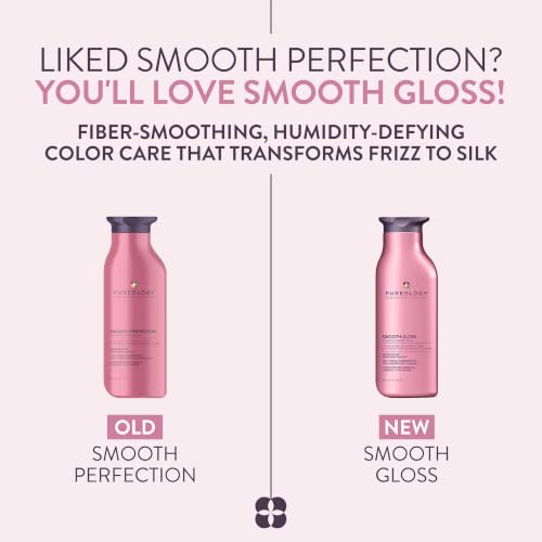 Pureology Smooth Gloss Sulfate-Free Shampoo 33.8 Fl Oz - Frizz Control & Shine