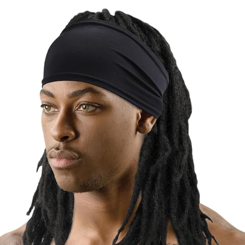 Titan Spandex Headband for Dreadlocks and Braids - Black