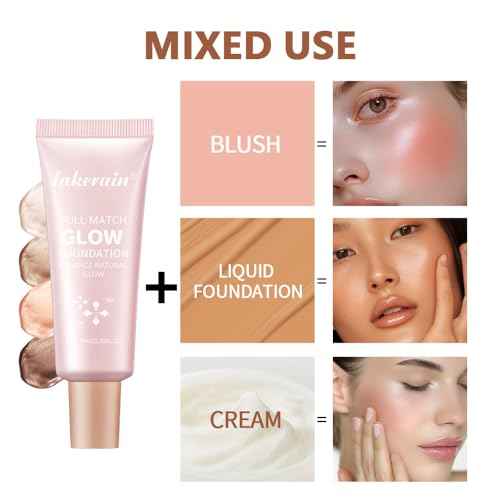 Natural Glow Illuminator Glotion - Glowing, Moisturizing, Lightweight Base, Multi-Purpose - Hydrating & Illuminating Makeup Highlighter for Radiant, Sun-Kissed Look (#3 Medium, 1.35 Fl Oz (Pack of 1))