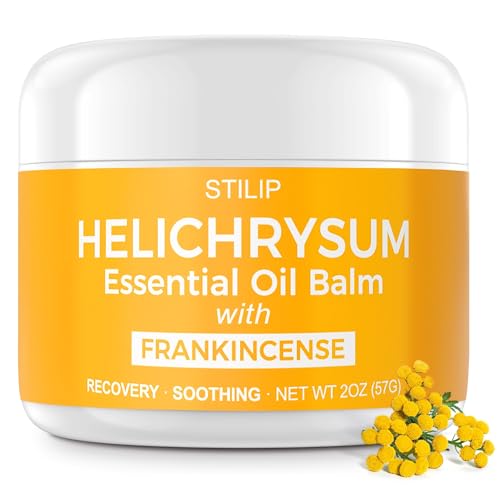 Helichrysum Balm with Frankincense Essential Oil ? Natural Repair & Renewal Face Cream ? Soothes Redness, Fades Scars & Smooths Fine Lines ? Deep Moisturizing Anti-Aging Moisturizer_2oz.