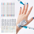Temporary Tattoo Markers Kit with 160 Stencils & Nail Stickers