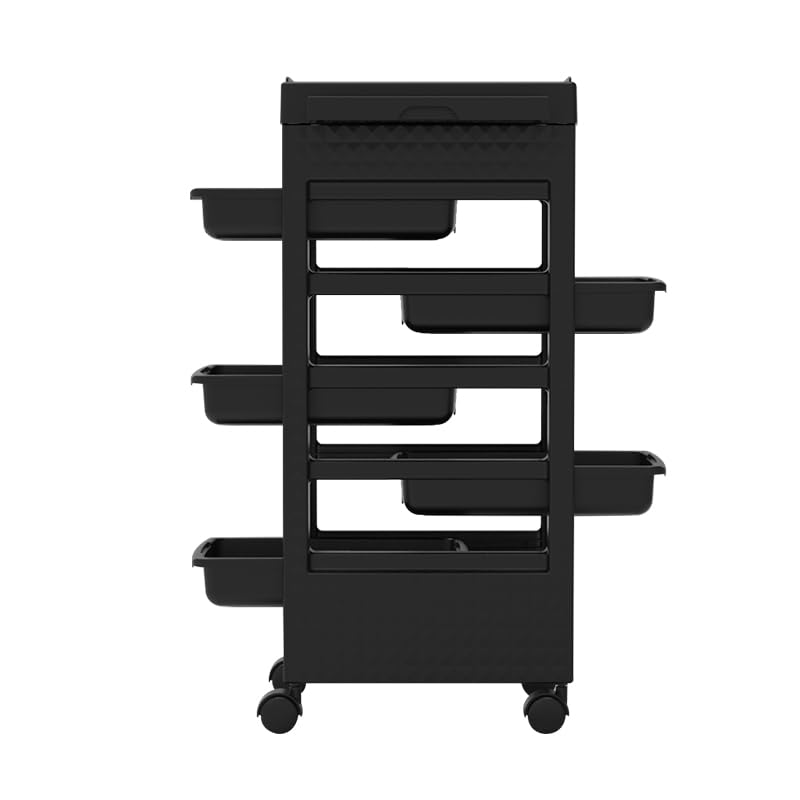 5-Drawer Salon Rolling Trolley with Stainless Steel Frame