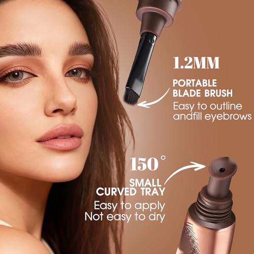 Peel Off Eyebrow Tint Gel with Stencil, Waterproof & Sweatproof