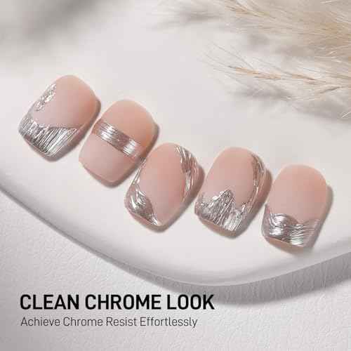 GAOY Matte Gel Top Coat for Gel Nail Polish, 16ml Chrome Proof Matte Finish for Detail Chrome Isolation Painting Long Lasting UV Nail Art DIY