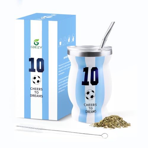 Argentina No. 10 Mate Cup Set - Double-Wall Stainless Steel