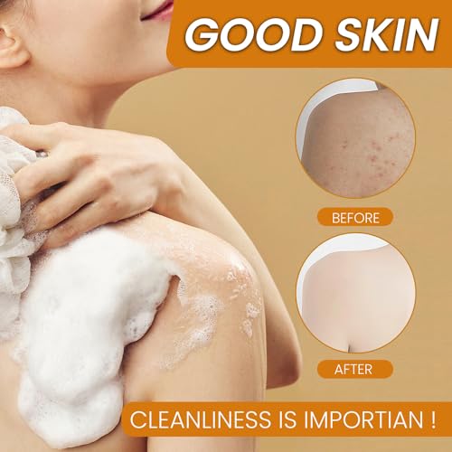 Turmeric Soap & Face Wash Set, Lemon Turmeric Kojic Soap Bar and Foaming Facial Cleanser with Brush Combo for Face & Body, Deep Cleansing Moisturizing