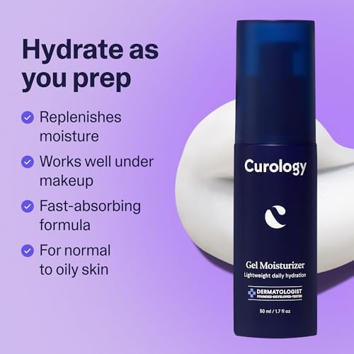 Curology Gel Face Moisturizer, Daily Face Lotion with Hyaluronic Acid, for Oily, Dry or Sensitive Skin, 1.7 fl oz