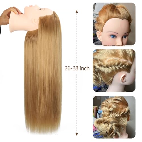 MORRIS 28" Mannequin Head with Clamp – Synthetic Hair Styling