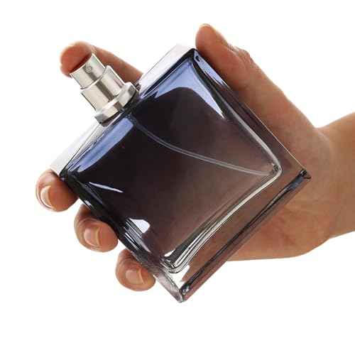 Enslz Refillable Cosmetic Spray Perfume Bottle, Empty Glass Fine Mist Atomizer Essential Oil Container for Travel 100ml /3.4oz (100ml)