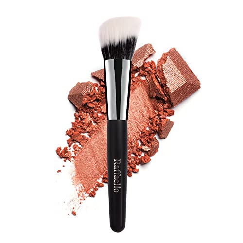 Raffaello Angled Contour & Blush Makeup Brush - Soft Synthetic Face Brush for Liquid, Cream & Powder Products
