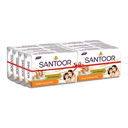 Santoor Soap - Sandal Almond Milk (Pack of 4 X 100g) 300g
