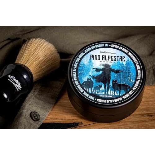 The Goodfellas¡¯ Smile PINO ALPESTRE (Alpine Pine) Italian Shaving Soap ? Artisan Semi-Soft Soap for Rich Brush Lather, Wet Shave Routines & Razor Prep