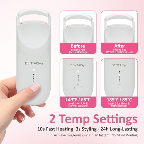 Portable Heated Eyelash Curler - Quick 5s Heating & Rechargeable