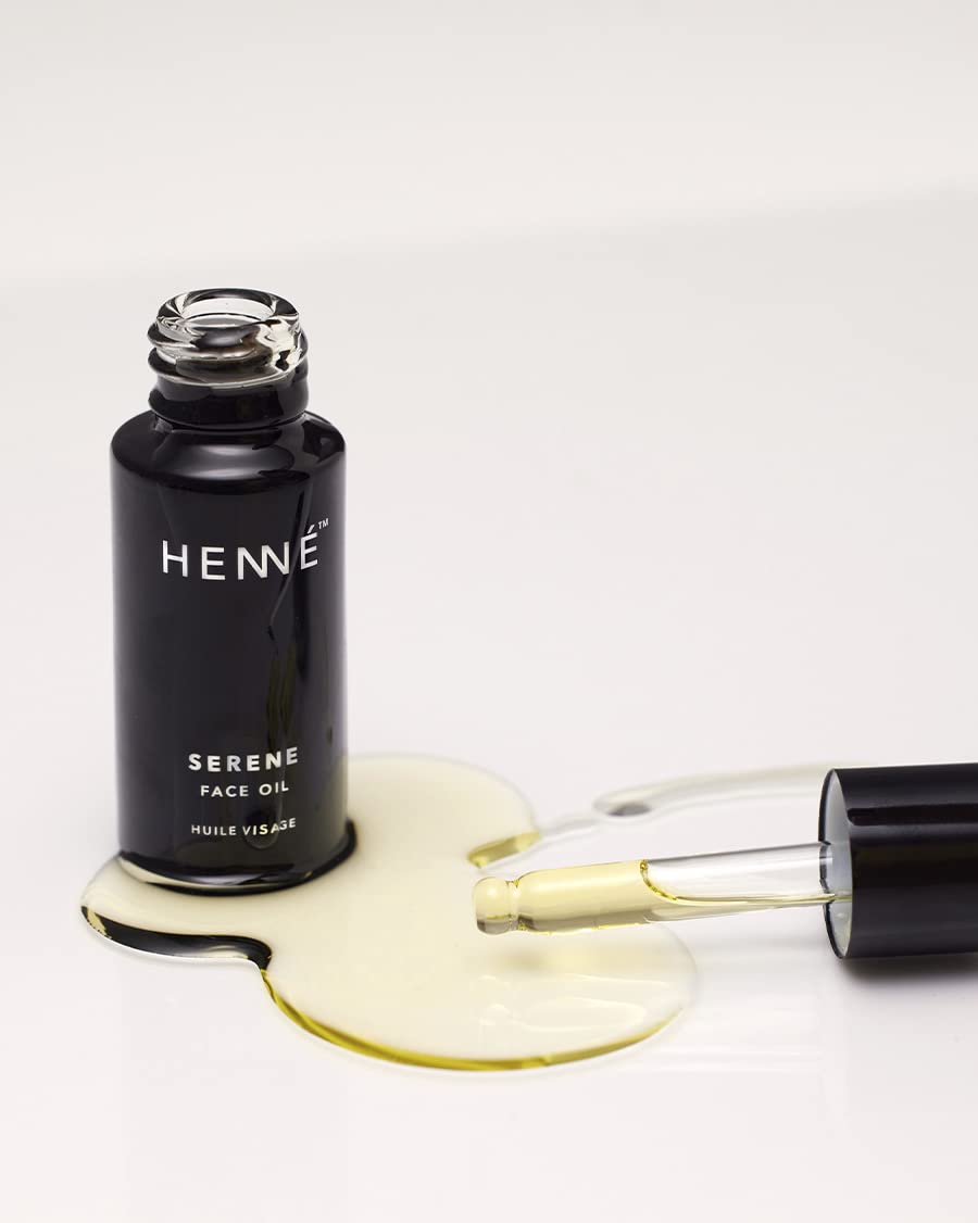 Henné Organics Serene Face Oil - Balancing & Non-comedogenic for Sensitive Skin - Vegan (Travel size, 0.35 fl oz)