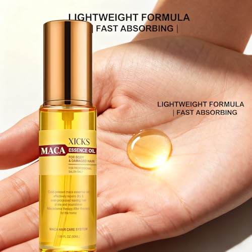 Maca Essence Argan Hair Oil Leave-In Repair Serum 1.69oz