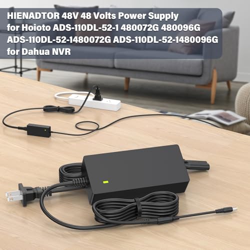 48V AC DC Adapter Compatible with Hoioto ADS-110DL-52-1 480072G 480096G ADS-110DL-52-1480072G ADS-110DL-52-1480096G 48.0V 48 Volt Charger Power Cord Adapter Supply Cable Charging Plug