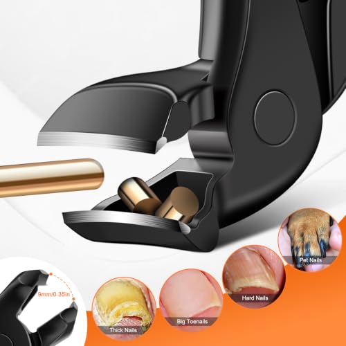 Ergonomic Long Handled Toenail Clippers for Seniors - Wide Jaw
