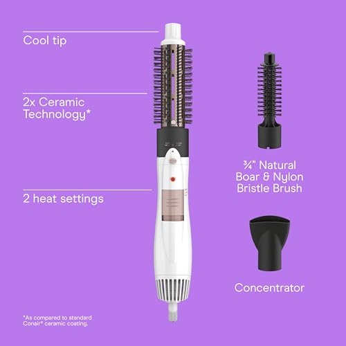 Conair 3-in-1 Hot Air Brush with Ceramic, 1000W