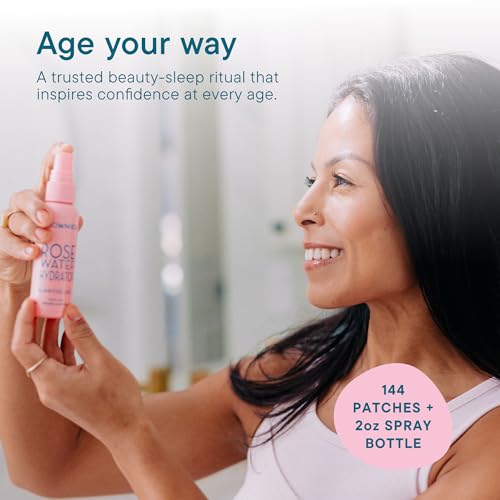 Frownies Forehead Wrinkle Patches & Rose Water Hydrator Kit (144 Ct)