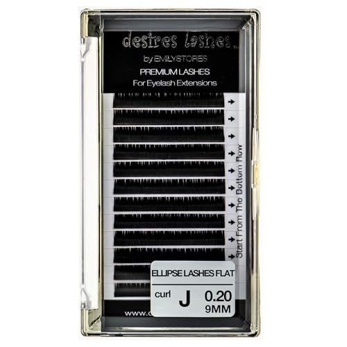 Ellipse Flat Lashes 0.20mm J Curl 9mm - Volume Extensions