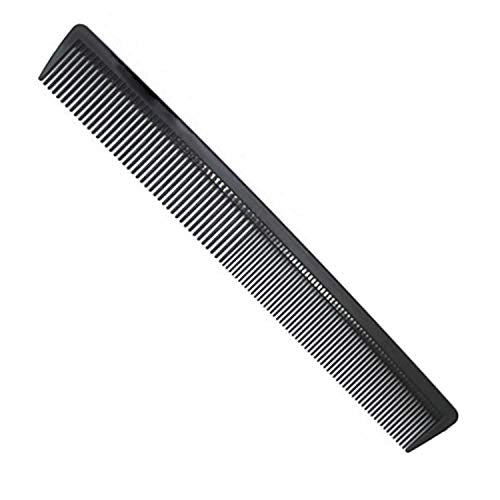 Black Carbon Fiber Teasing Comb - Fine & Wide Tooth Hair Barber Comb - Variation 8