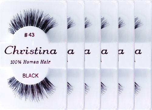 Christina 6-Pack Eyelashes #43 - Natural Human Hair