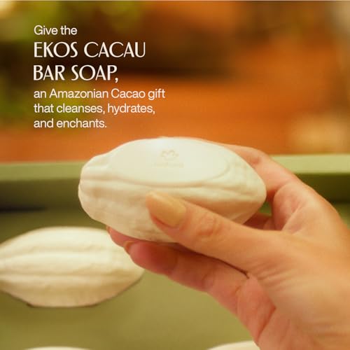 Natura - Cacau Bar Soap Set - Moisturizing Cocoa Butter Soap for Dry Skin ? Rich Creamy Lather, Nourishing & Vegan Body Cleanser ? Brazilian Natural Bath Soap, 4 Pack - 3.5 oz Each (100g)