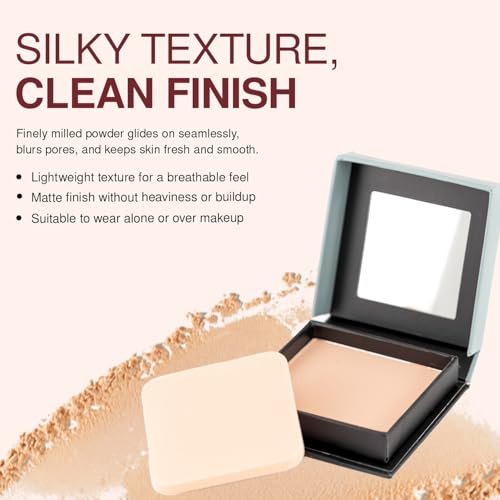Palladio Pressed Rice Powder Compact - Oil Absorbing Mattifying Powder
