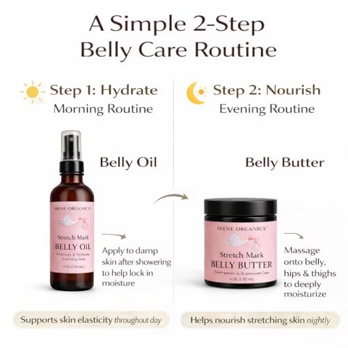 Belly Bundle Organic Stretch Mark Cream & Oil (Large)