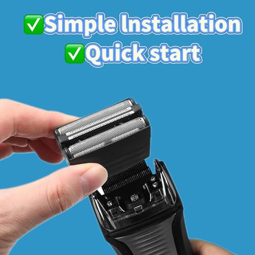 2 PACK BLACKShaver Replacement Foil Compatible with Remington TITANIUM-X Flex & Pivot Foil and Cutter F5800 & F7800,Shaver heads Fit for Remington F4900,F5800,F7800