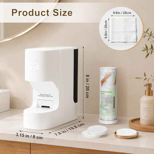 Hot Towel Dispenser Warmer - 55°C Fast Heating, Smart Voice Alerts