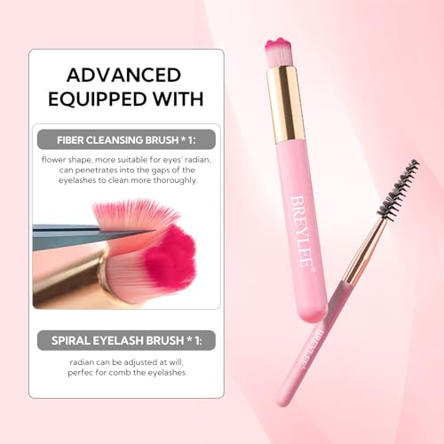 BREYLEE Lash Extension Shampoo Kit 60ml with Rinse Bottle
