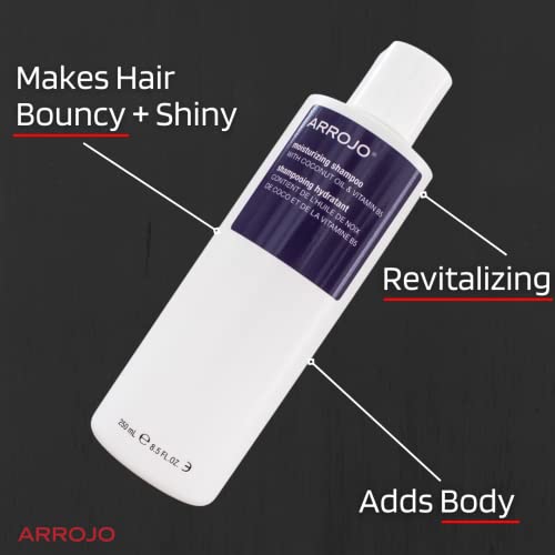 ARROJO Moisturizing Shampoo 8.5 oz - Hair Care with Essential Minerals & Coconut Oil