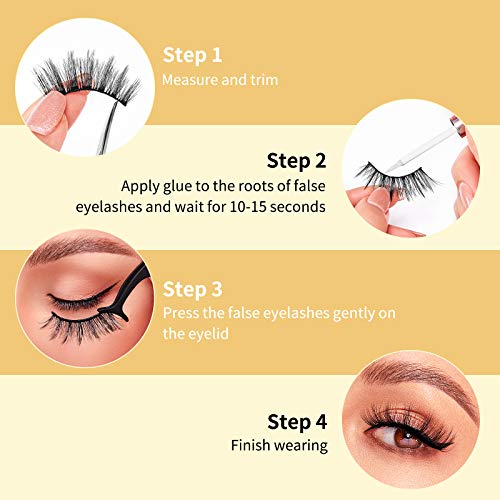 DYSILK Mink Lashes Fluffy Eyelashes - 5 Pairs 6D Lashes False Eyelashes