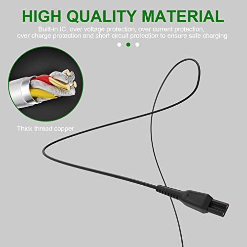8V HQ850 Shaver Charger Cord Compatible with Philips Norelco QP2530 QP2630 HQ912 HQ913 HQ914 HQ915 HQ916 Electric Shaver Razor Trimmer Adapter Power Supply Charging Cable