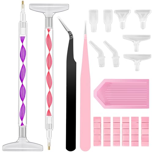 Rhinestone Art Tool Kit - 2 Wax Pens, 12 Tips & 2 Tweezers