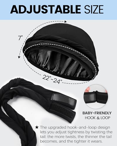 Satin Lined Halo Turban Durag – Pre-Tied Headwrap for Hair Care