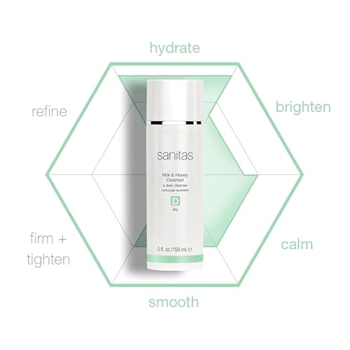 Sanitas Skincare Milk & Honey Cleanser, Rich, Restorative Cleanser, Cleanser for Dry Skin, 5 Ounces
