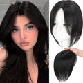 360° Human Hair Topper for Women with Clip-in Bangs - 12 Inch