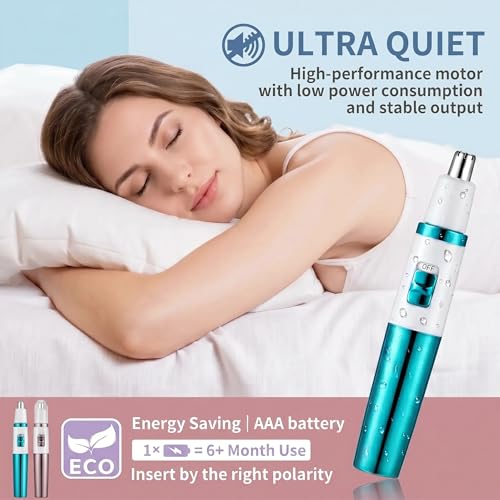 Dual-Edge Nose and Ear Hair Trimmer - Waterproof & Painless