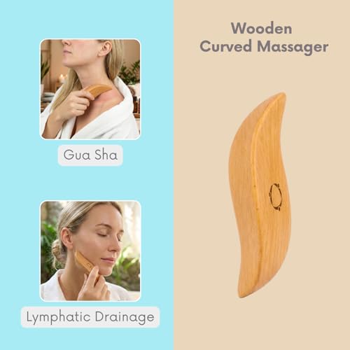 4pcs Dry Brushing Body Brush Set for Lymphatic Drainage-Natural Bristle Dry Skin Brush +Facial Dry Brush for Face+Dry Skin Exfoliating Scrubber+Wood Therapy Massage Tool. Gua Sha, Anti-Cellulite.