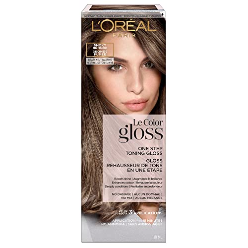 L'Oreal Paris Le Color Gloss Smoky Bronde 4 Fl Oz In-Shower Toning Hair Gloss for Blonde & Brunette Hair