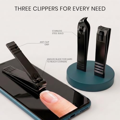 16-Piece Professional Nail Clippers Set with Travel Case