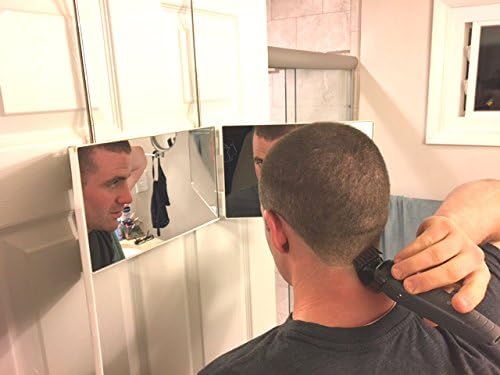 Portable Tri-Fold Mirror for Hair Styling, Makeup & Grooming