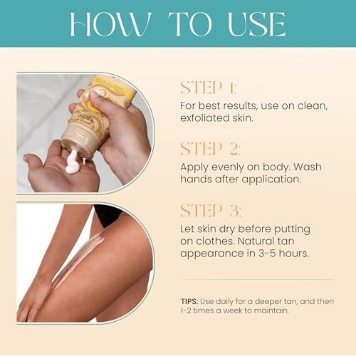 Body Drench Quick Tan Self Tanner Body Lotion ? Sunless Tanning Lotion for Women, Natural-Looking Self Tan, Medium, 8 fl oz
