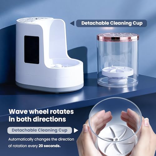 Poputra Electric Makeup Brush Cleaner with Auto Dryer & Storage