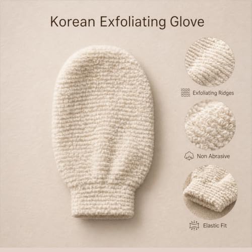 Korean Exfoliating Hemp Glove & Konjac Sponge Set
