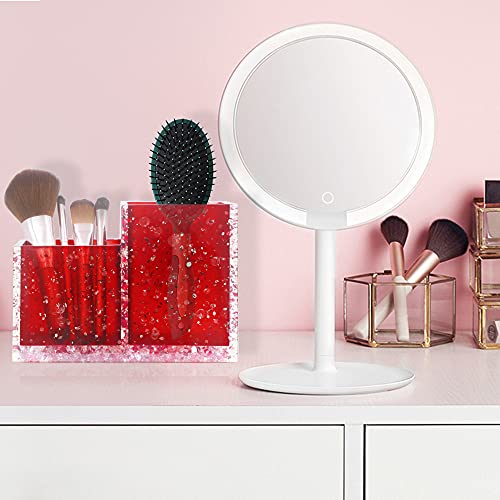 LUANT Vanity Countertop Accessory Oranizer, Holder for Makeup Brush and Teethbrush, Cotton Swabs Balls and Cosmetic Pads Storage, Gift for Mom, Teach, Wife and Girl Friend