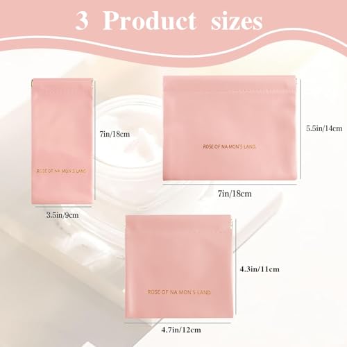 JINGIHE 12Pcs Pocket Cosmetic Bag, 3 Size Small Makeup Bag Squeeze Top for Purse, Portable No Zipper Self-Closing Purses Organizer for Coin, Lipstick, Jewelry, Sunglasses Cosmetic Accessories